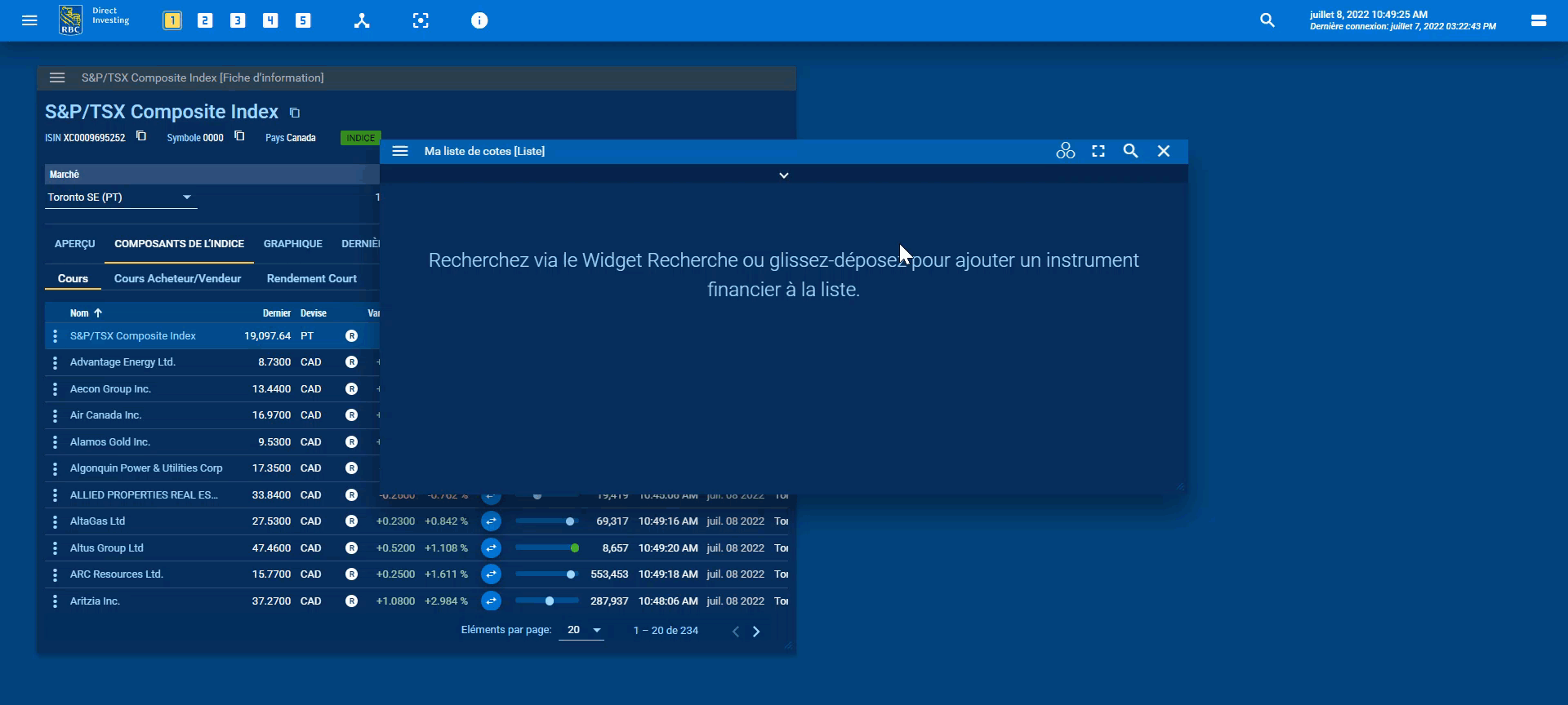 Ajout d’un titre à une liste de cotes